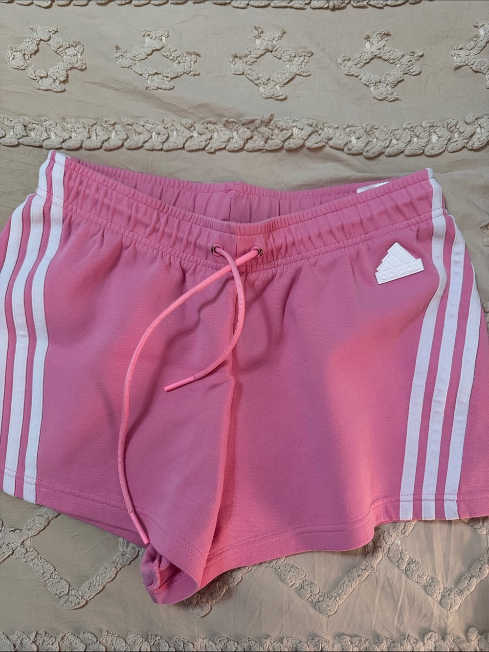 pink adidas shorts